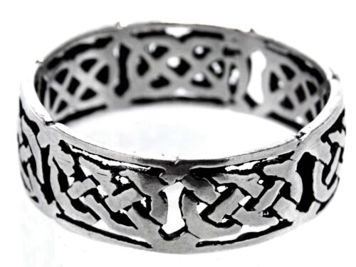 Bague bague doigt nœuds celtiques argent sterling 925 taille 46-74 nœuds celtiques kk1 - Photo 1/7