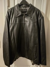 Mens George Brand Leather Jacket Thermal Lined