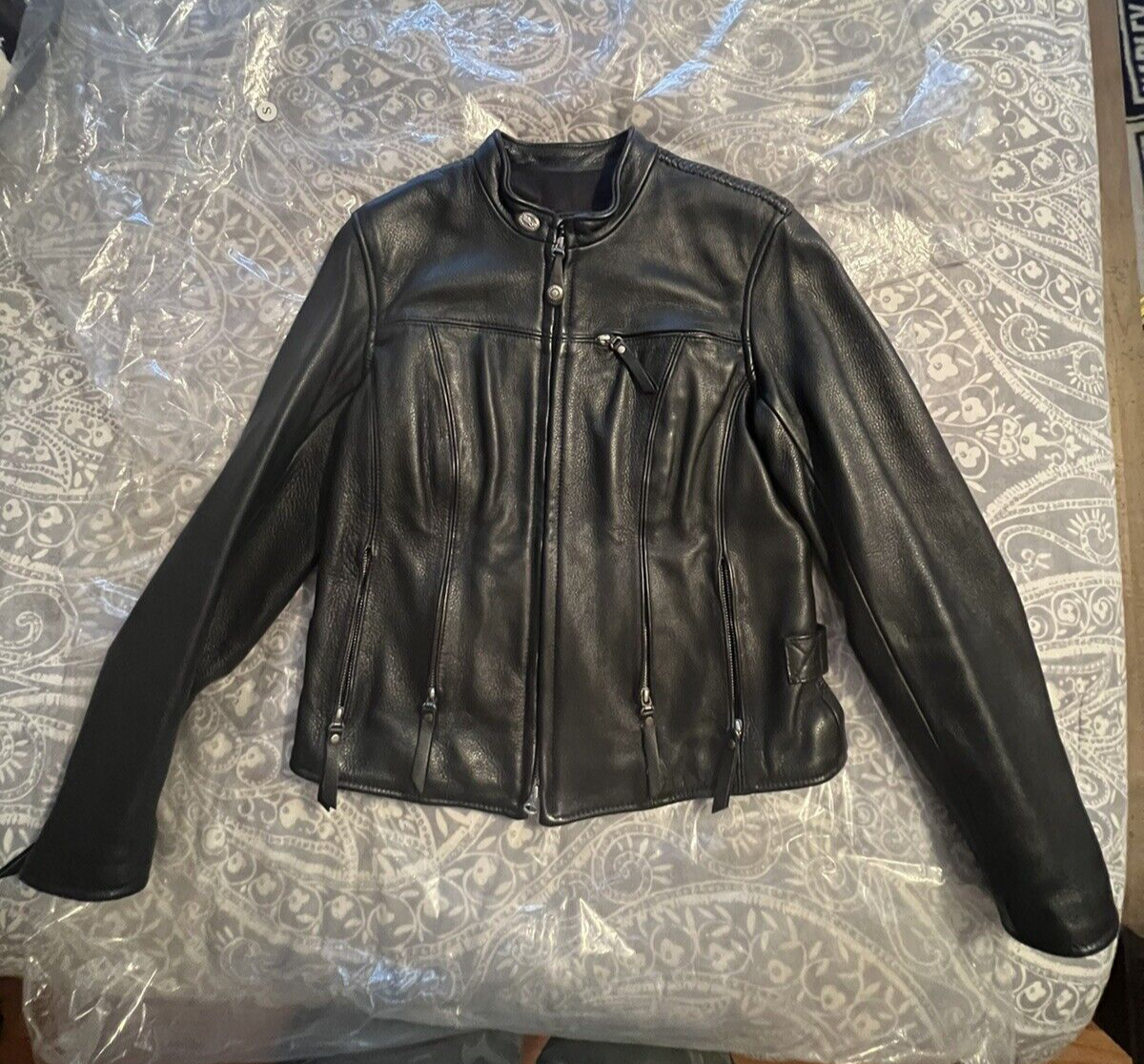 Harley Davidson OEM Willie G Ladies Leather Motorcycle Jacket