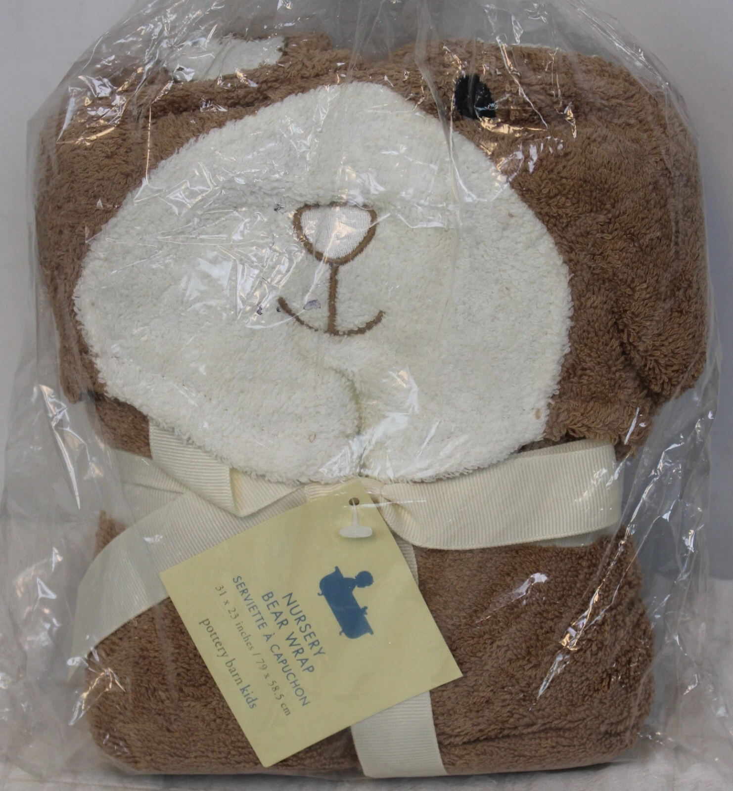 NEW Pottery Barn Kids Baby Hooded Towel Wrap Brown Bear Nursery Shower Gift
Opens in a new window or