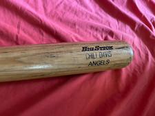 CHILI DAVIS RAWLINGS BIG STICK GAME USED WOOD BAT CALIFORNIA ANGELS