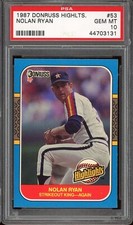 1987 Donruss Highlights Baseball #53 Nolan Ryan PSA 10