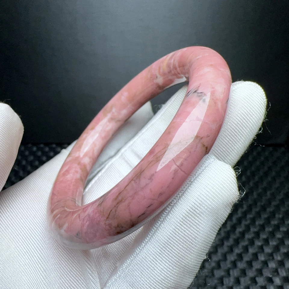 Brazalete Brazalete Cristal Piedras Preciosas Cuarzo Rodonita Natural Bastante Llamativo 57,7 mm Foto 3 de 4