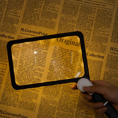 Hand-Held 5X Foldable Magnifying Reading Magnifier Glass Loupe with 48 LED Lamp - Picture 7 of 11