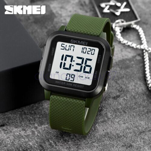 SKMEI Digital Watch Mens 50M Waterproof Resistant Casual Military Watches Sports - Picture 3 of 17
