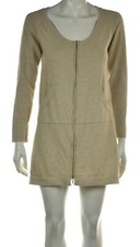 Malina Gerber Womens Dress Size S Beige Solid Sweater Above Knee Long Sleeve