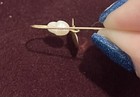 Hearts 14kt Yellow Gold Freshwater Pearls Diamond Cut Hearts Dangle Earrings. — photo 5
