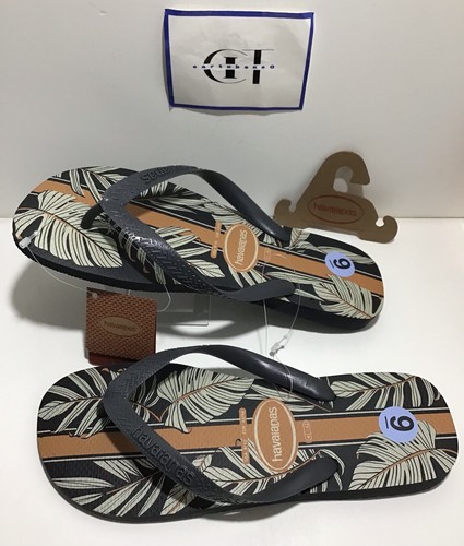 HAVAIANAS Slim Flip Flop New Graphite Lead Grey Size 9/10 4111355
