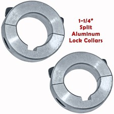 1-1/4" 1.25 Aluminum Split Locking Collar Set of Two Go Kart Mini Bike Trike