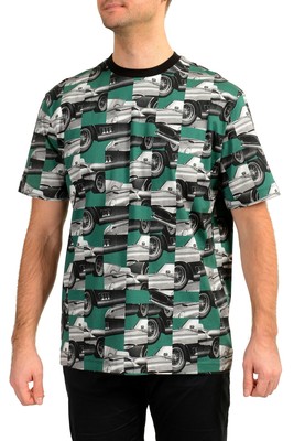 Scuderia Ferrari Fluid Multi-Color Printed Cotton Crewneck Short Sleeve T-Shirt