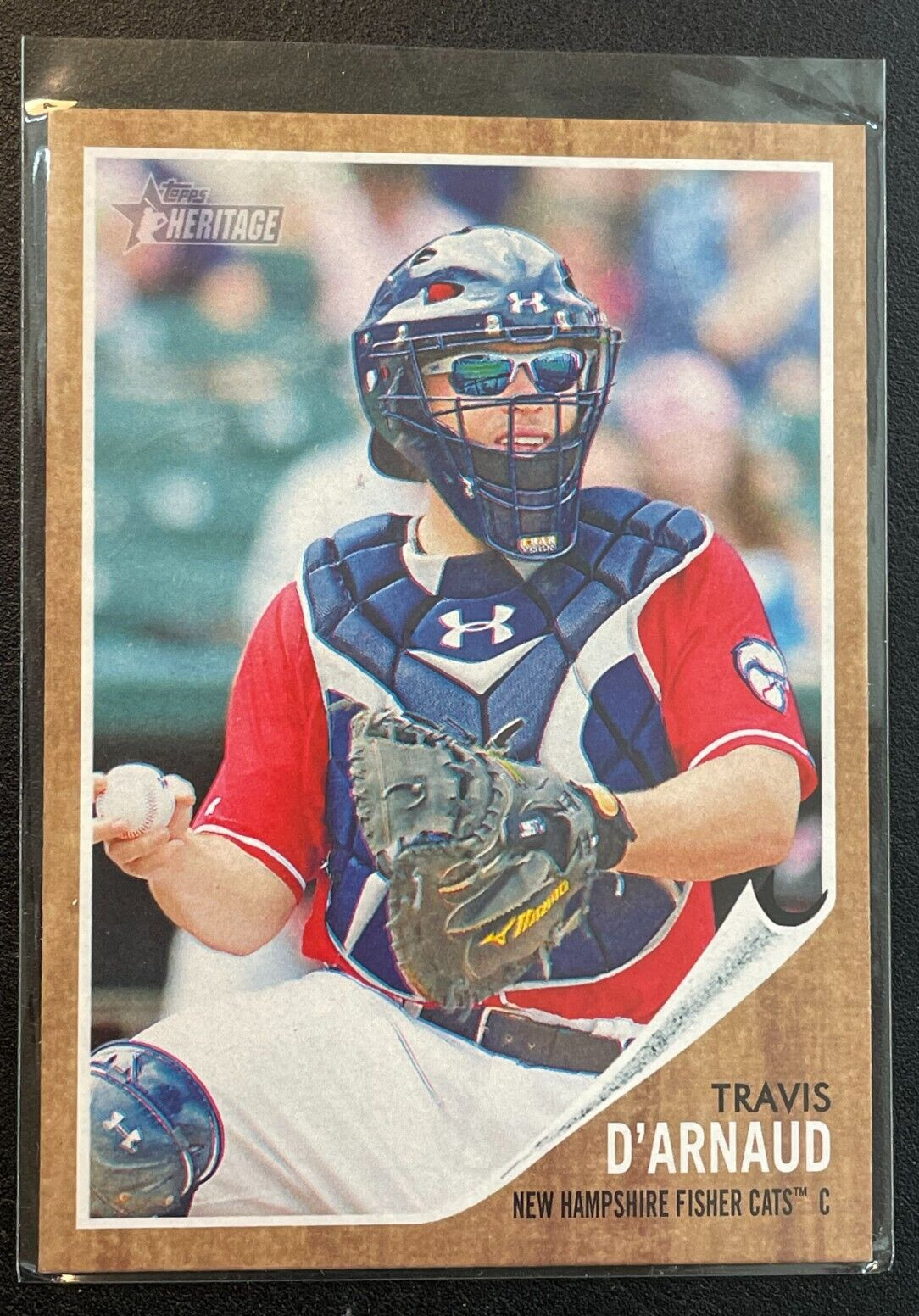 2011 Topps Heritage Minor League Travis D'Arnaud #9 New Hampshire Fisher Cats