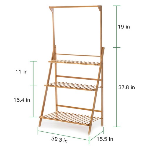 Multi Tier Bamboo Plant Stand Flower Pot Holder Shelf Rack Display Indoor Outdoo - Picture 20 of 46