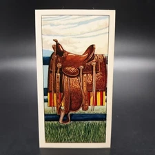 1964 B.T. Limited The West #5 Cowboy's Saddle Rare Tea Trade Card