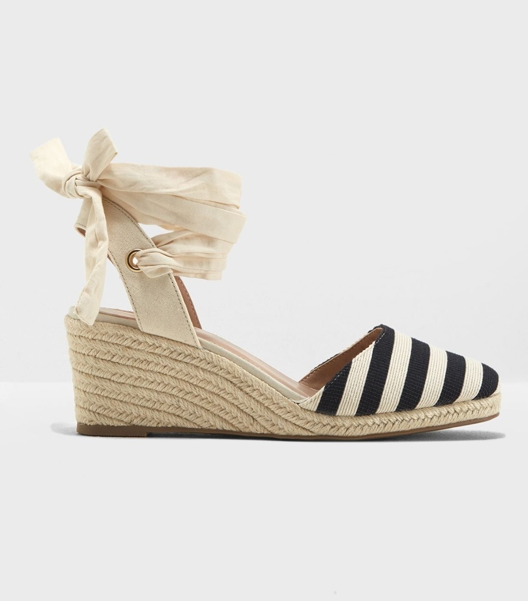 [Miss Selfridge] Stripe Espadrille Wedge Heel Sandals Size 7.5 -NEW- image 2