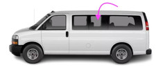 Fits 03-24 Chevy Express Driver Left Rear Hinged Door Window Glass movable/Clear