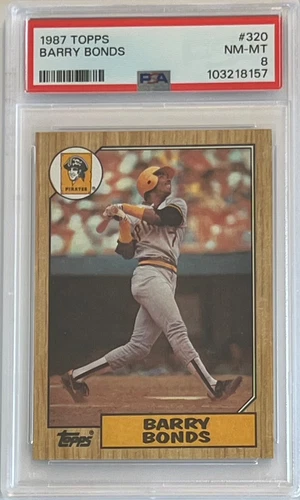 1987 Topps Barry Bonds RC #320 PSA 8