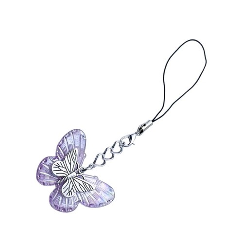 Lasers Butterfly Pendant Hanging Rope Phone Chain Strap Keychain Accessory - 第 10/11 張圖片