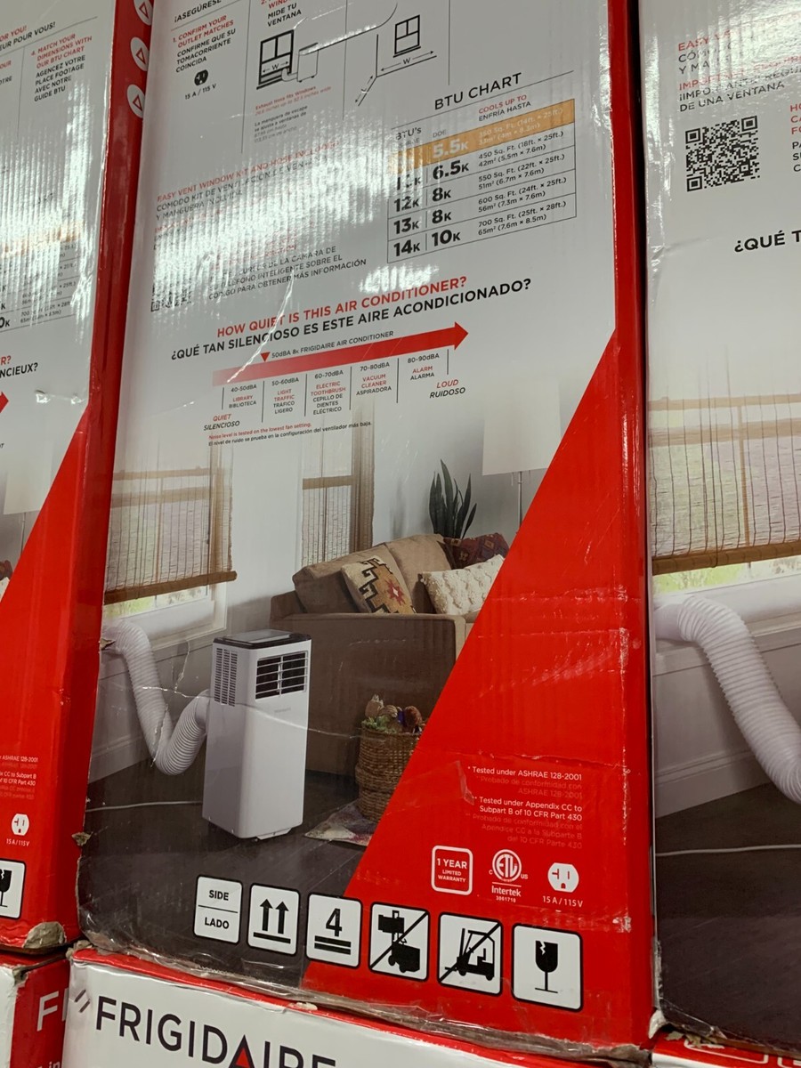 Frigidaire FHPC082AC1 8,000 BTU Portable Room Air Conditioner with  Dehumidifier