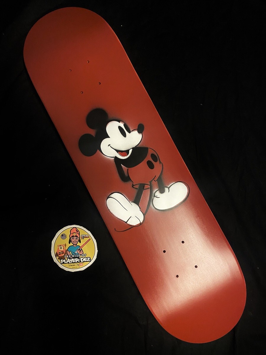 RARE SIGNED Jim Greco Mickey Mouse Red Hammers Sprayed Skateboard