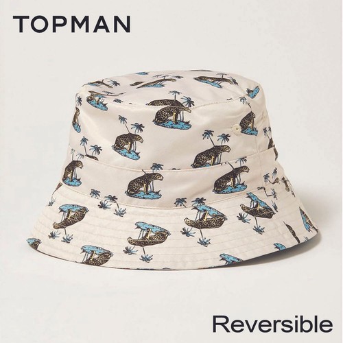 Topman Printed Reversible Bucket Hat 