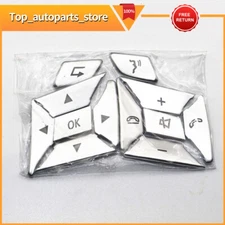 Steering Wheel Button Silver Trim For Mercedes Benz E300 E350 E400 2012-2017