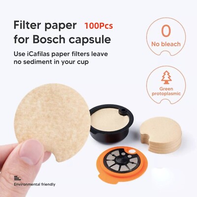 100Pcs Filter Paper for Bosch BOSCH-s Tassimo Coffee Machine Maker Capsule