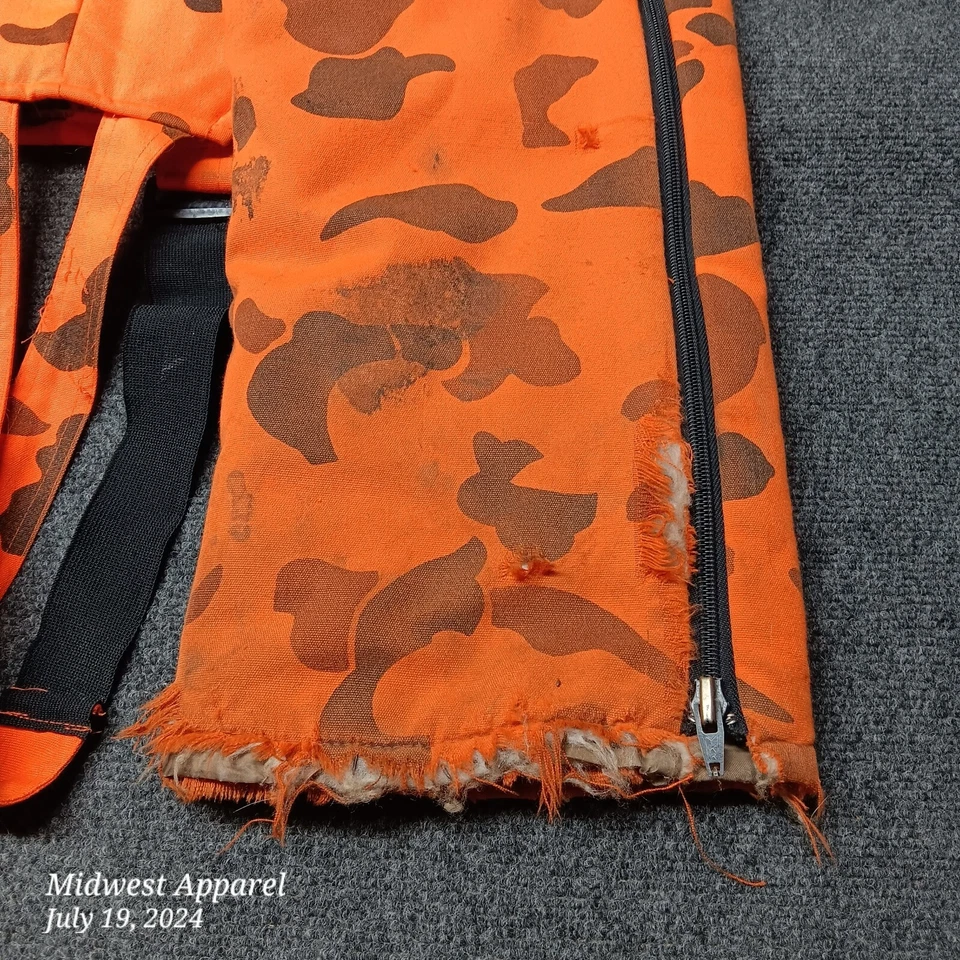 Mono Cabelas Vintage Aislado Naranja Brillante Camuflaje Adulto Grande Caza Foto 3 de 4