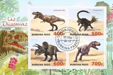 Bloc Used Prehistoric Animaux Faune Dinosaurs Flore