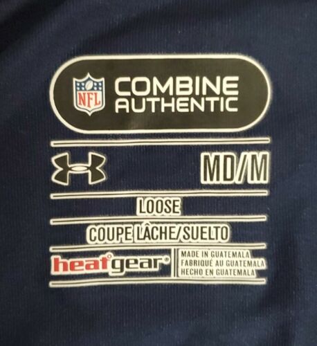 Under Armour Seattle Seahawk NFL Combine Authentic Blue Long Sleeve 1/2 Zip Sz M - Picture 4 of 8