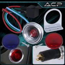 Push To Start Engine Starter Staring Kit Button Switch W/ Changeable Led 12V