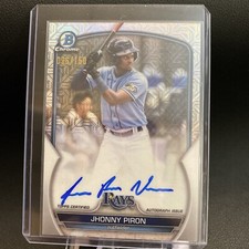 2023 Bowman Chrome HTA Choice Mojo Refractor Jhonny Piron Auto #'d 096/150