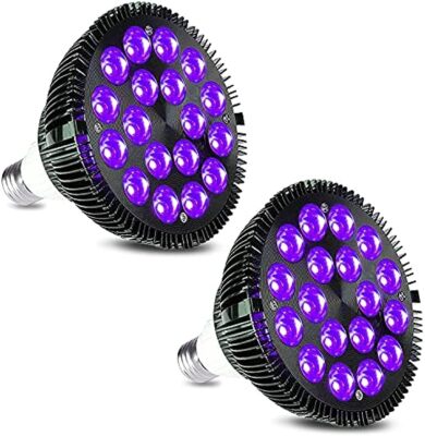 E27 36W PAR38 UV Blacklight Bulbs 395nm LEDs for Party Art Acrylic Pouring Light
