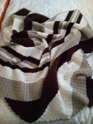 BEAUTIFUL BABY RUG ...SUPERIOR QUALITY...HANDMADE WOOL...BROWN BEIGE..CREAM - Picture 7 of 10