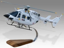 Airbus Eurocopter BK 117 Helitalia Ver.2 Desk Wood Helicopter Model Large 1/24