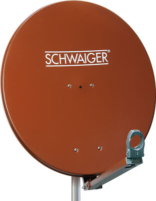 Schwaiger SAT Spiegel Aluminium 75cm Satellitenschüssel HD tauglich ziegelrot