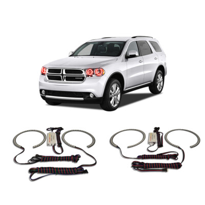 Bright Red Angel Eye Headlight Halo kit for Dodge Durango 11-13