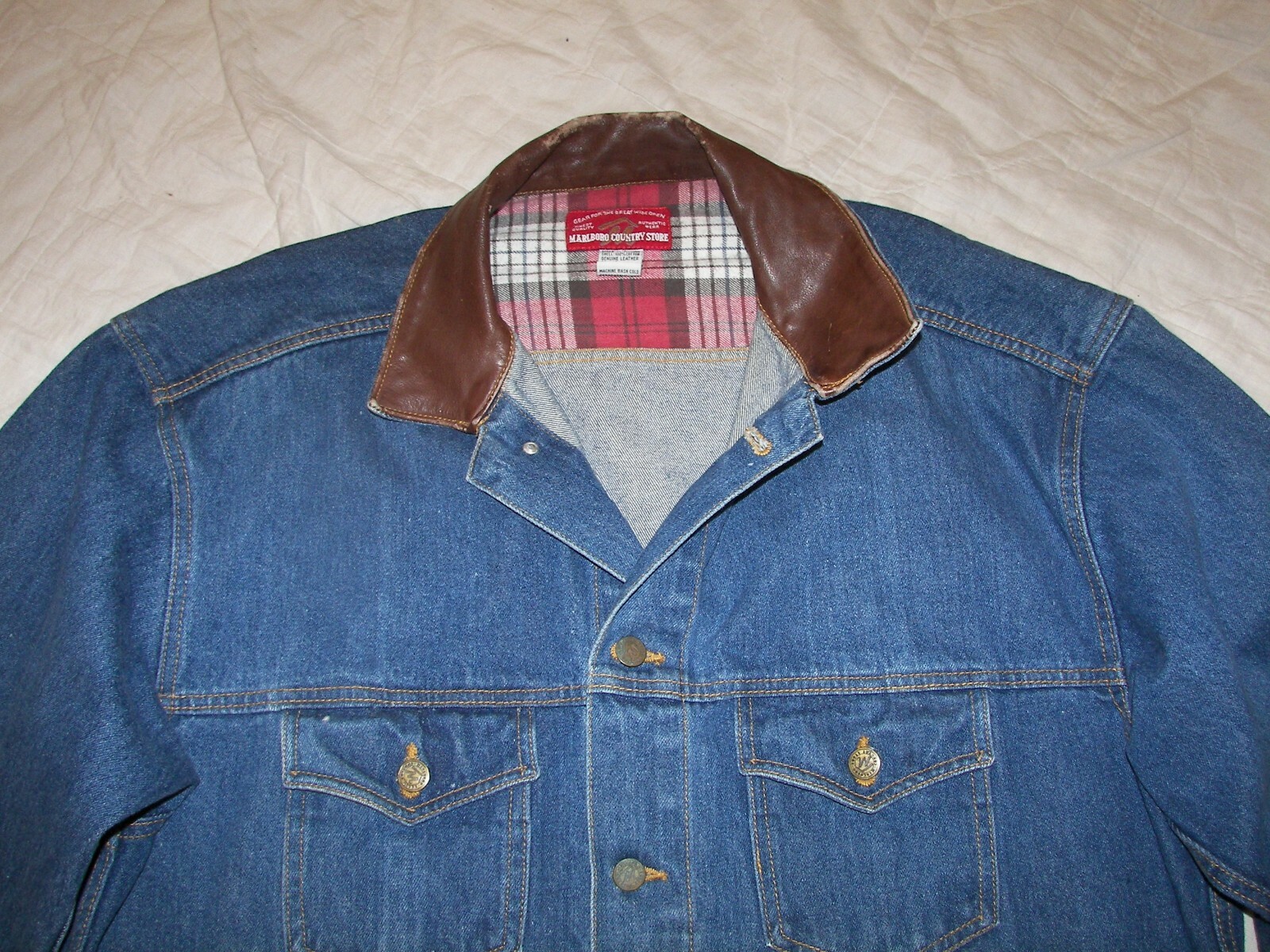 Autre Marque Veste En Agneau Suede Marlboro Classics Taille 58/60 Cuir d'agneau Marron clair ref
