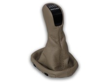 MERCEDES CLK W209 2002-2004 POMO CON FUNDA PALANCA DE CAMBIOS PIEL BEIGE + MARCO