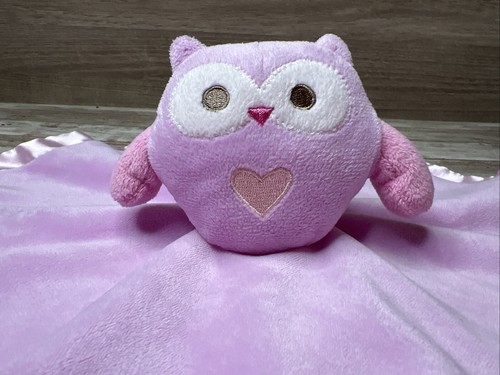 Baby Starters Pink Owl Lovey Security Blanket Ruffle Satin Plush -Whoo's a Cutie - Picture 2 of 7