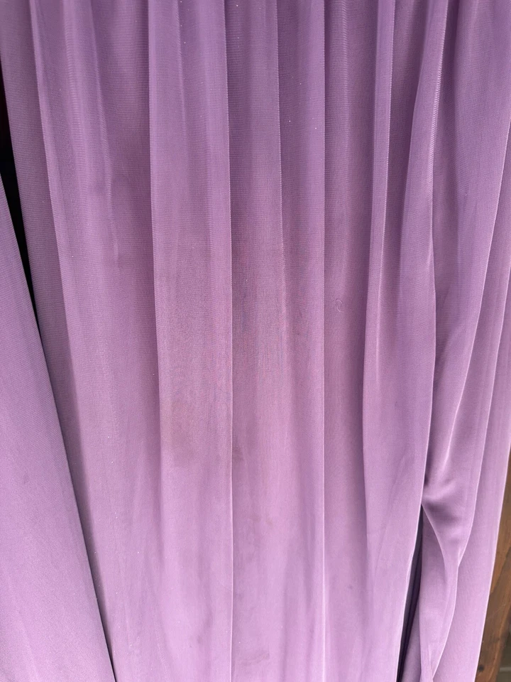 Set of 3 David’s bridal bridesmaids long lace top dresses Wisteria Slit Read - Image 4 of 4