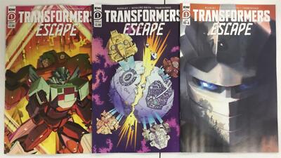 3x TRANSFORMERS ESCAPE comic # 1 ~ Variant A B RI 1:10 ~ OPTIMUS PRIME ~ IDW NEW
