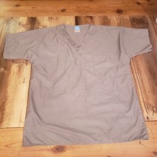 Gray Crest Grey Workwear Solid Color Scrub Top Nurse Uniform Womens Shirt Medium