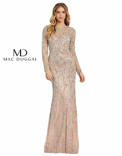 MAC DUGGAL 5124D Mocha Sequin Beaded 
