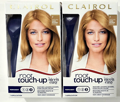 2 Pack Clairol Root Touch Up Nice N' Easy 7 Dark Blonde Permanent Hair Color