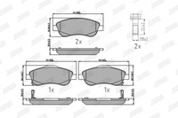 Jurid 572605J Bremsbelagsatz, Scheibenbremse FüR Honda