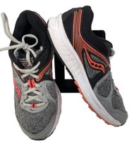 SAUCONY Womens Size 9.5 Cohesion 10 Running Shoes-Gray/Pink-EUC