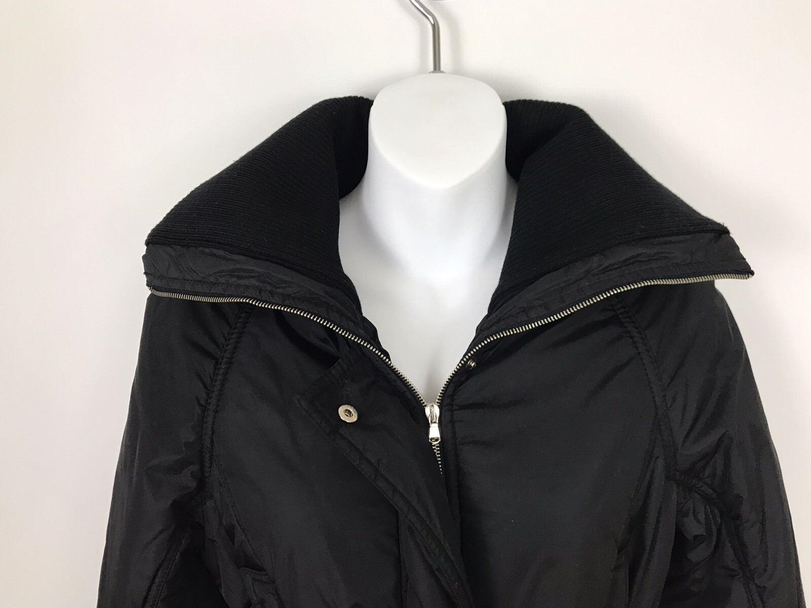 Patrizia Pepe 90's Italian Puffer Jacket Black Fu… - image 3