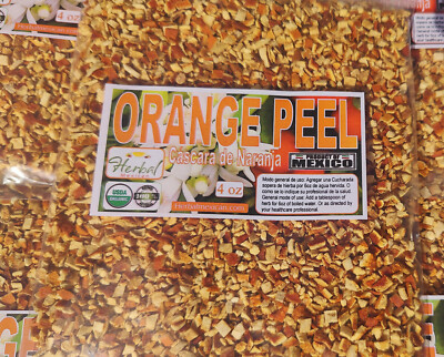 Organic Orange peel - Cascara de Naranja - Sweet orange peel 4oz
