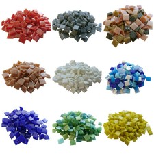 900gr  Glasmosaik 10x10 mm 1x1 Mosaik  z.B. Gelb Rot Blau Schwarz grün bunt
