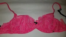 Gorgous pink floral lace PREETY POLLY underwired bra size 32D